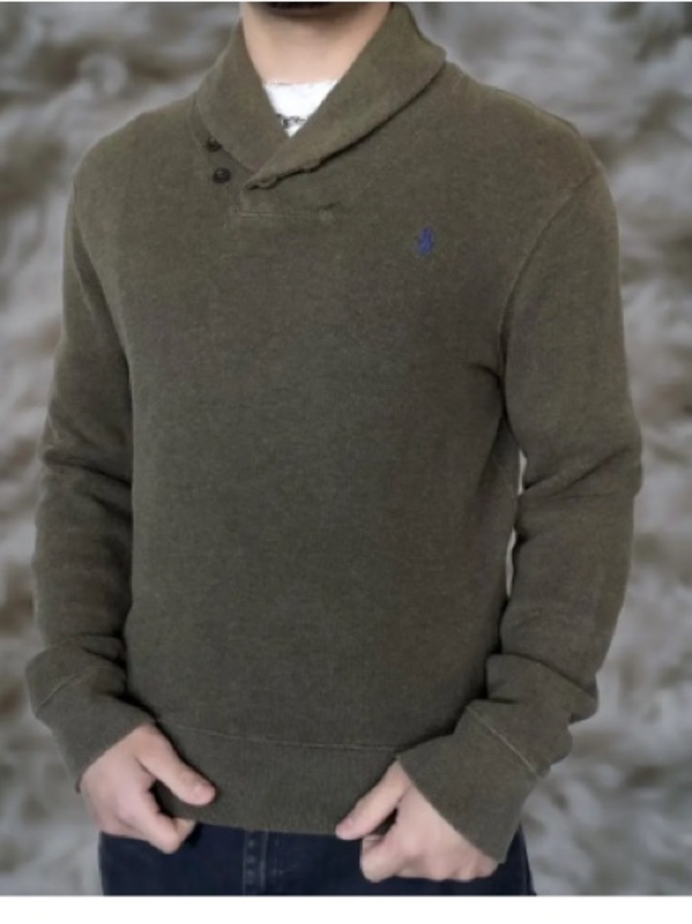 Polo Ralph Lauren Double Knitted Shawl Collar Sweater XL